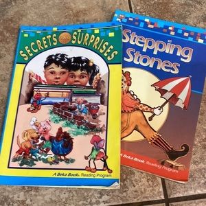 2 A Beka First Grade Reading Books Stepping Stones & Secrets and Surprises